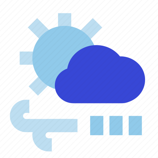 Sunny, windy, rain, clouds, summer, forecast, cloud icon - Download on Iconfinder