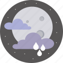 clouds, moon, rain, weather, forecast, night