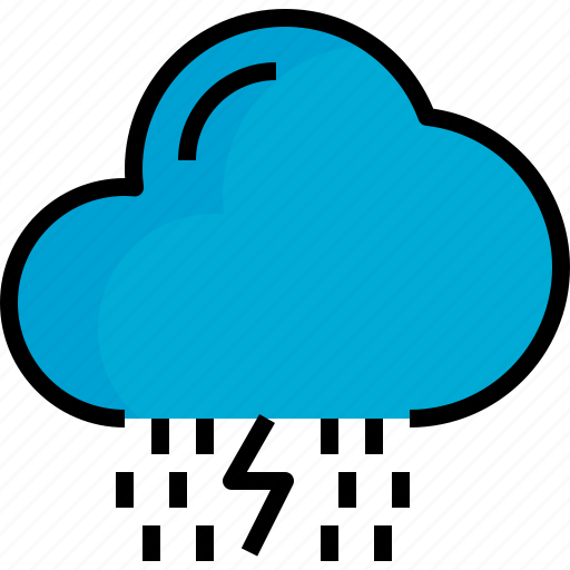Cloud, rainy, season, thunder, weather icon - Download on Iconfinder