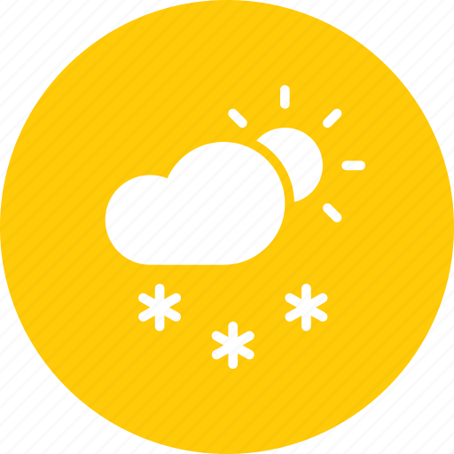 Cloud, daytime, forecast, snow, snowfall, sun, weather icon - Download on Iconfinder