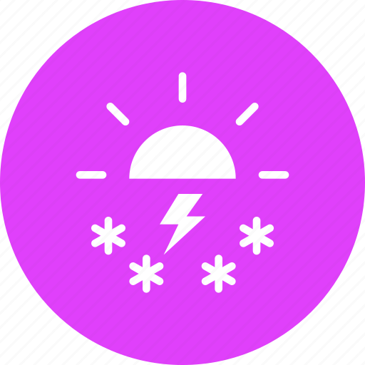 Day, daytime, forecast, snow, storm, sun, weather icon - Download on Iconfinder