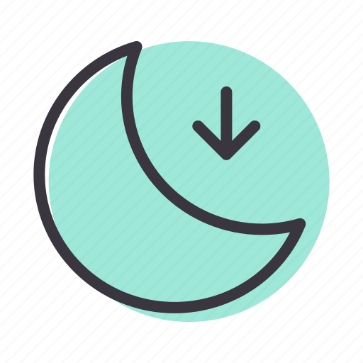 Daytime, low, lower, moon, night, set icon - Download on Iconfinder