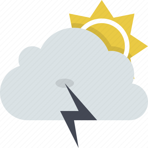 Cloud, thunder, forecast, lightning, summer, weather, storm icon - Download on Iconfinder