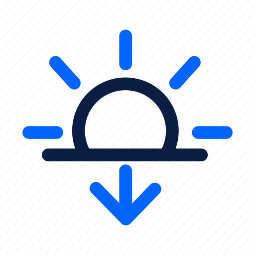 Weather, season, sun, set icon - Download on Iconfinder