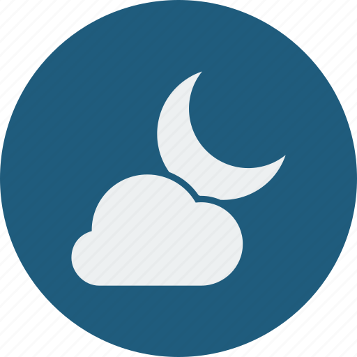 Cloudy, night, weather, clouds, cloud, forecast, moon icon - Download on Iconfinder