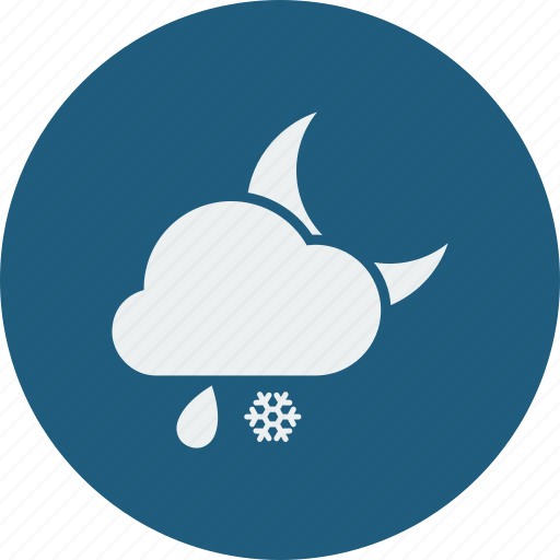 Rainy, snowfall, night icon - Download on Iconfinder