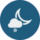snowfall, night, weather, clouds, snow, cloud, forecast, cloudy, moon