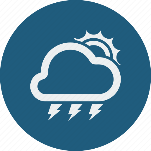 Sunny, lightning, weather, cloud, clouds, cloudy, forecast icon - Download on Iconfinder