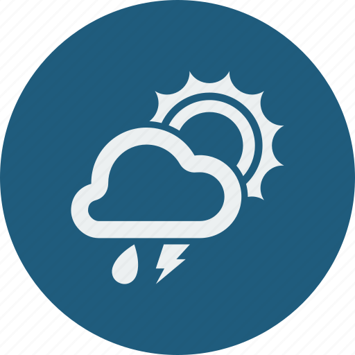 Rainy, sunny, lightning icon - Download on Iconfinder