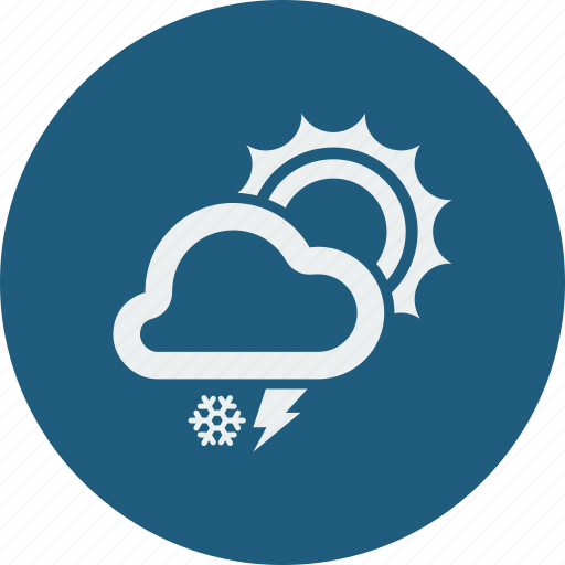 Sunny, snowfall, lightning icon - Download on Iconfinder