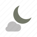 cloudy, night, cloud, moon, weather, forecast
