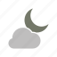 cloudy, night, weather, cloud, forecast, moon 