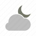 cloudy, night, weather, forecast, cloud, moon