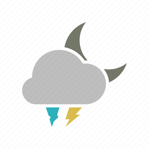 Hailstones, night, lightning, power, energy, cloudy, forecast icon - Download on Iconfinder