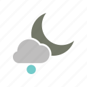 snowball, night, weather, forecast, cloudy, moon, cloud, winter
