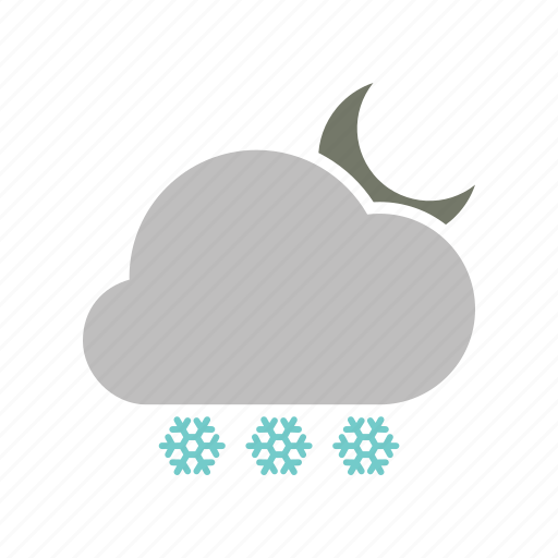 Snowfall, night, weather, forecast, cloudy, moon, cloud icon - Download on Iconfinder