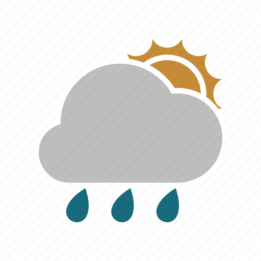 Rainy, sunny, sun, cloudy, forecast, weather, rain icon - Download on Iconfinder