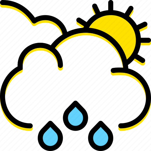 Clouds, forecast, raining, weather icon - Download on Iconfinder