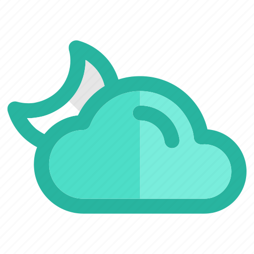 Weather, clouds, cloudy, moon, night, rain, storm icon - Download on Iconfinder