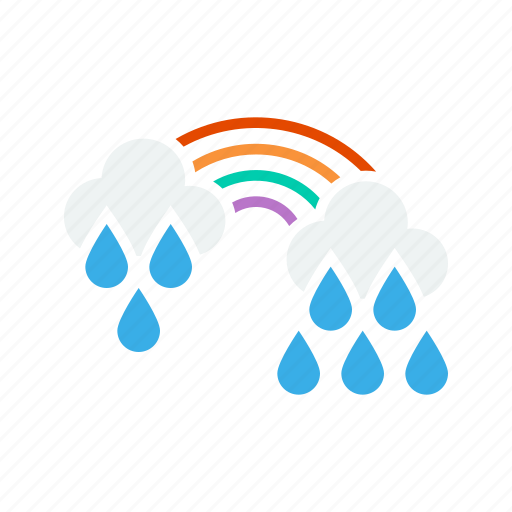 Pleasant, rainbow, rainy, weather icon - Download on Iconfinder