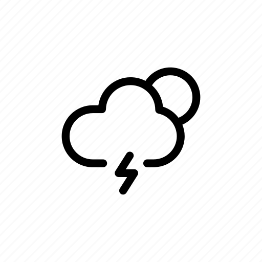 Cloud, forecast, lightning, rainy, weather icon - Download on Iconfinder