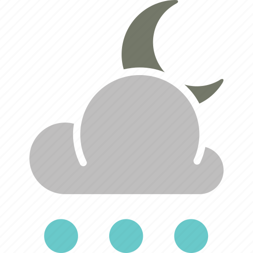 Snowball, weather, rain, night, forecast, moon icon - Download on Iconfinder