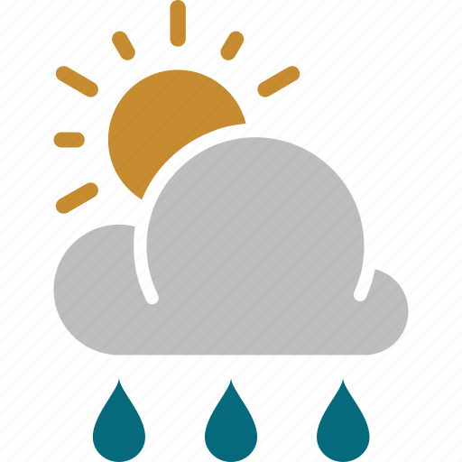 Rainy, weather, sunny, sun, forecast icon - Download on Iconfinder