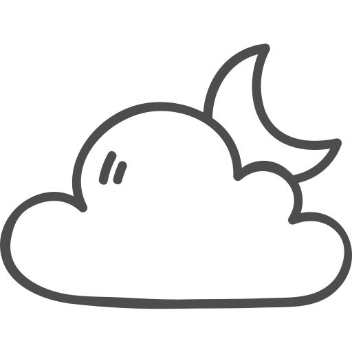 Cloud, forecast, moon, night, weather icon - Free download
