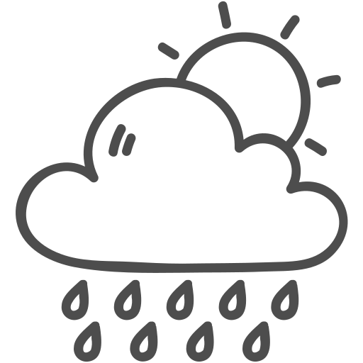 Cloud, day, forecast, rain, shine, sun, weather icon - Free download