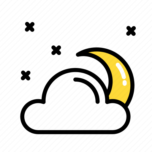 Cloudy, cold, heat, moon icon - Download on Iconfinder