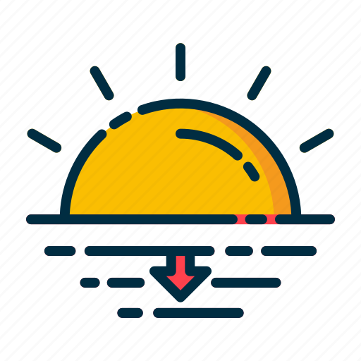 Climate, forecast, meteorology, sunset, weather icon - Download on Iconfinder