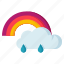 climate, cloudy, forecast, meteorology, rainbow, weather 