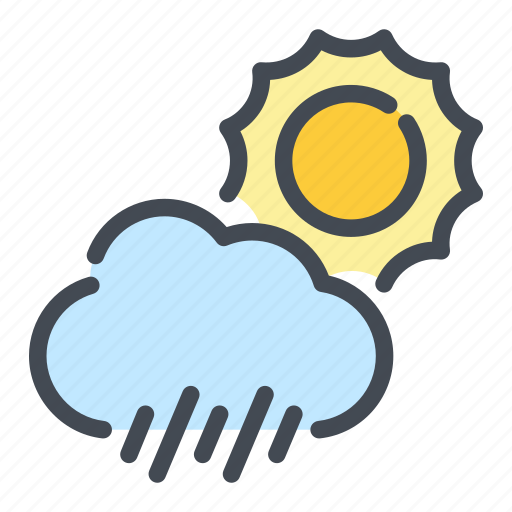 Cloud, drop, rain, sun, weather icon - Download on Iconfinder