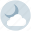 cloud, cool, crescent, moon, night, weather 