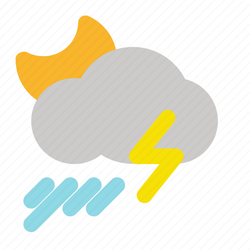 Apps, cloud, cloudy, rain, rainfall, thunder, weather icon - Download on Iconfinder