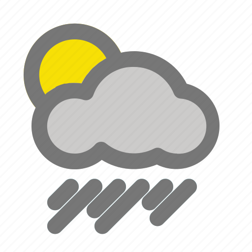 Cloud, cloudy, rain, rainfall, sun, weather icon - Download on Iconfinder
