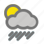 cloud, cloudy, rain, rainfall, sun, weather 