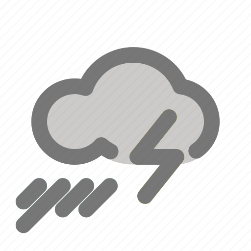Cloud, cloudy, rain, rainfall, thunder, weather icon - Download on Iconfinder