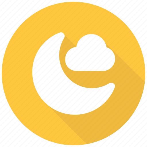 Cloud, cloudy, moon, night, weather icon - Download on Iconfinder