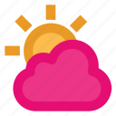 cloud, forecast, sun, weather