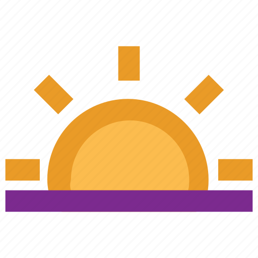 Down, forecast, sun, sunny, sunset, weather icon - Download on Iconfinder