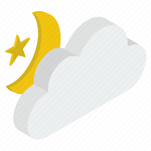 Cloudy night, cold night, night sky, night time, night weather icon - Download on Iconfinder