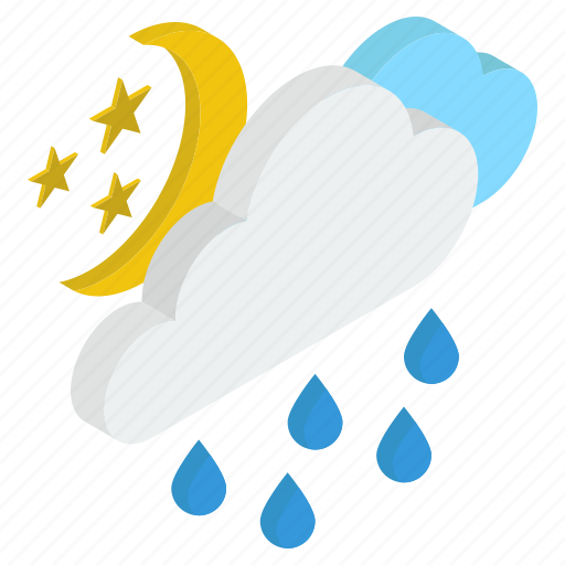 Hail storm, hail weather, night rain, rain, rainstorm, showers icon - Download on Iconfinder