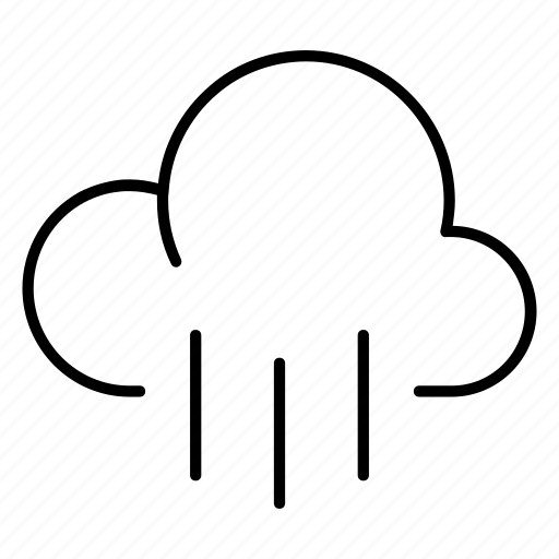 Clooudy rain, cloudy, downpour, forecast, outline, rain, weather icon - Download on Iconfinder