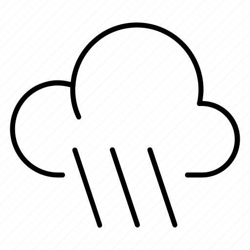 Cloudy, cloudy rain, downpour, forecast, outline, rain, weather icon - Download on Iconfinder