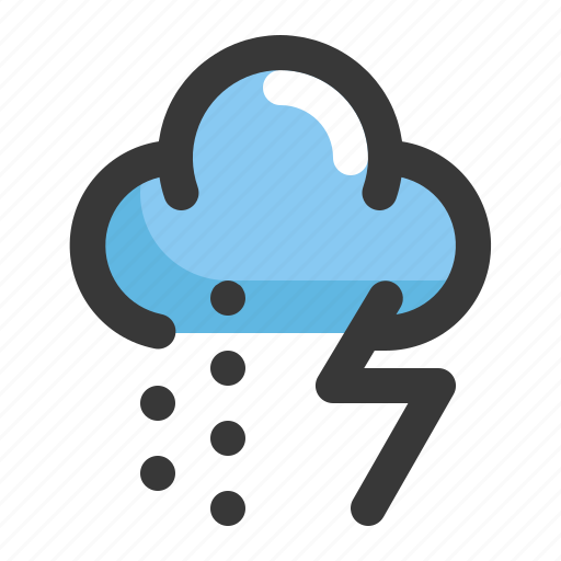 Climate, cloud, forecast, snow, thunder, weather icon - Download on Iconfinder