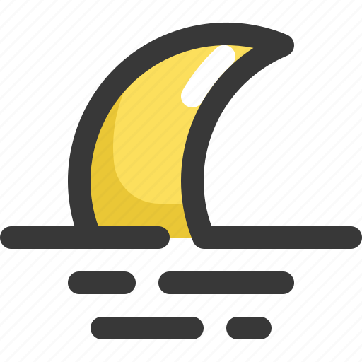 Climate, forecast, moon, night, sea, weather icon - Download on Iconfinder