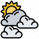cloudy, daytime, partly, sunlight, weather