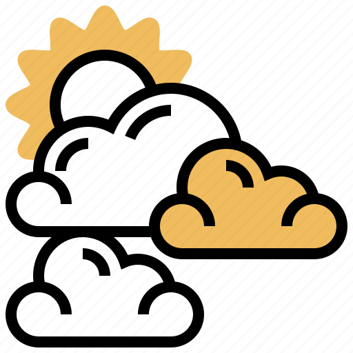 Cloudy, daytime, partly, sunlight, weather icon - Download on Iconfinder
