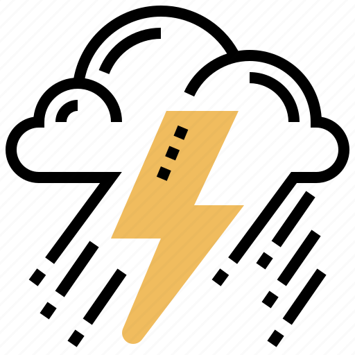 Cloud, lightening, rain, thunderstorm, weather icon - Download on Iconfinder
